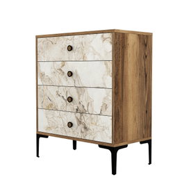 Hanah Home Lizbon 538 Cómoda Nogal y Blanco